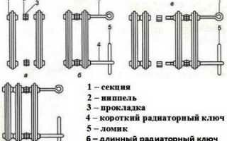 Как открутить секцию батареи без ключа. как разобрать радиатор: особенности разборки чугунных, алюминиевых и биметаллических батарей